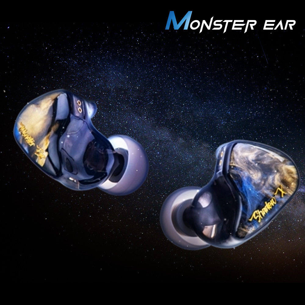 몬스터이어 쉐도우X 유선 인이어 이어폰 고음질 사운드 3.5toC 젠더구성 (블랙카본4.4버전 케이블 증정)