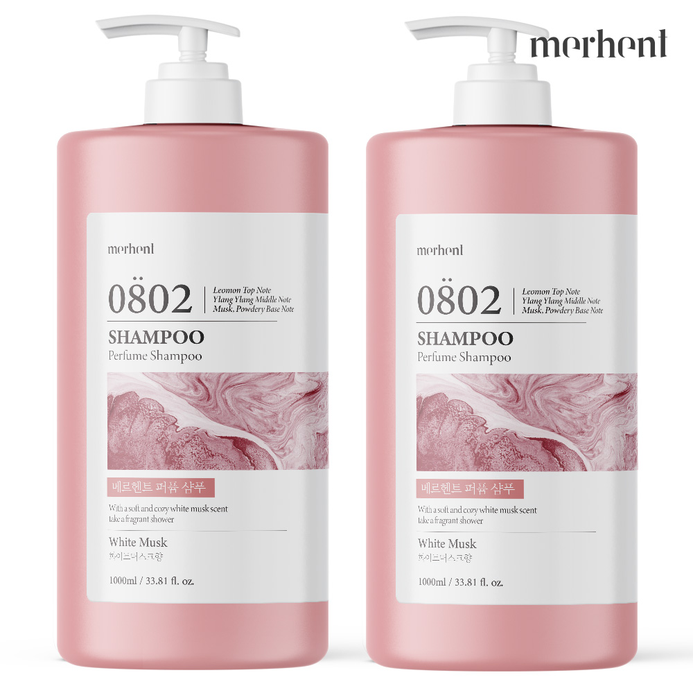 1+1 메르헨트 약산성 샴푸 1000ml 화이트머스크 대용량 청소년 미용실 정수리냄새