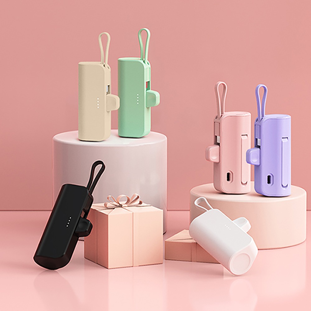 힙스터 도킹형 보조배터리 5000mAh 휴대용 미니배터리 - 메인 이미지