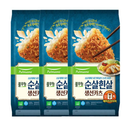 순살 흰살 생선카츠 420g X3개