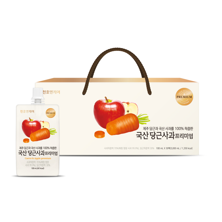 천호엔케어 NFC 착즙한 제주 당근 국산 당근사과 프리미엄 100ml X 30팩 - 상세 이미지 2