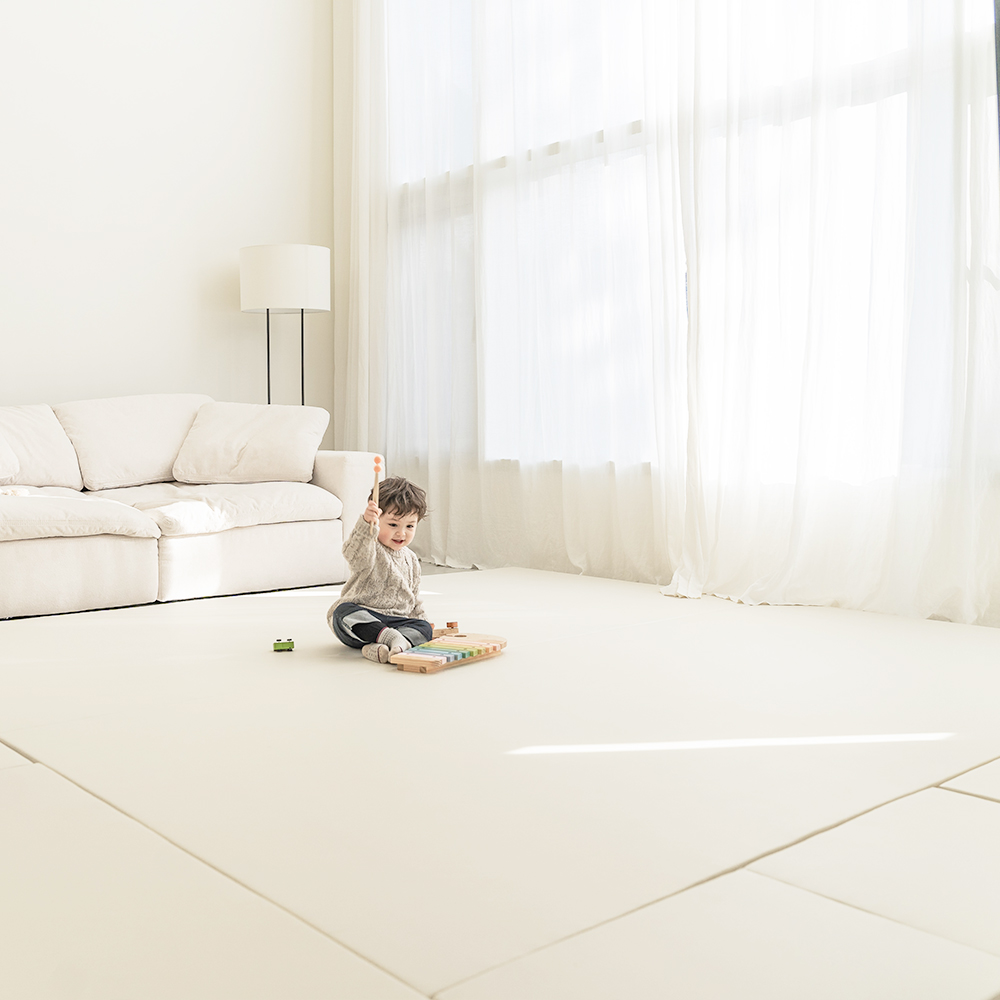 리포소홈 폴더매트 층간소음 아기매트 거실 놀이방 200x240 빅매트 아이보리