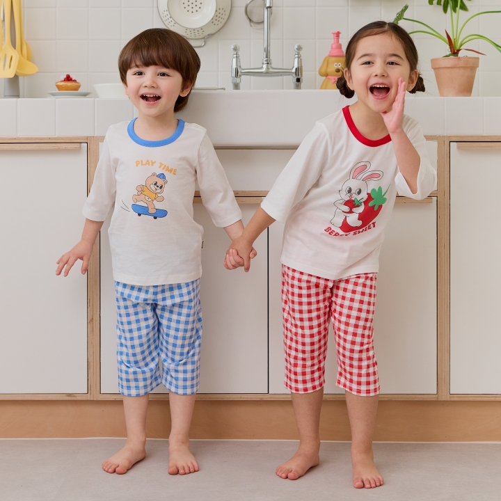 5+1 아기실내복 아기7부내복 신생아내복 신생아내의 유아실내복 아동내의세트 - 상세 이미지 2