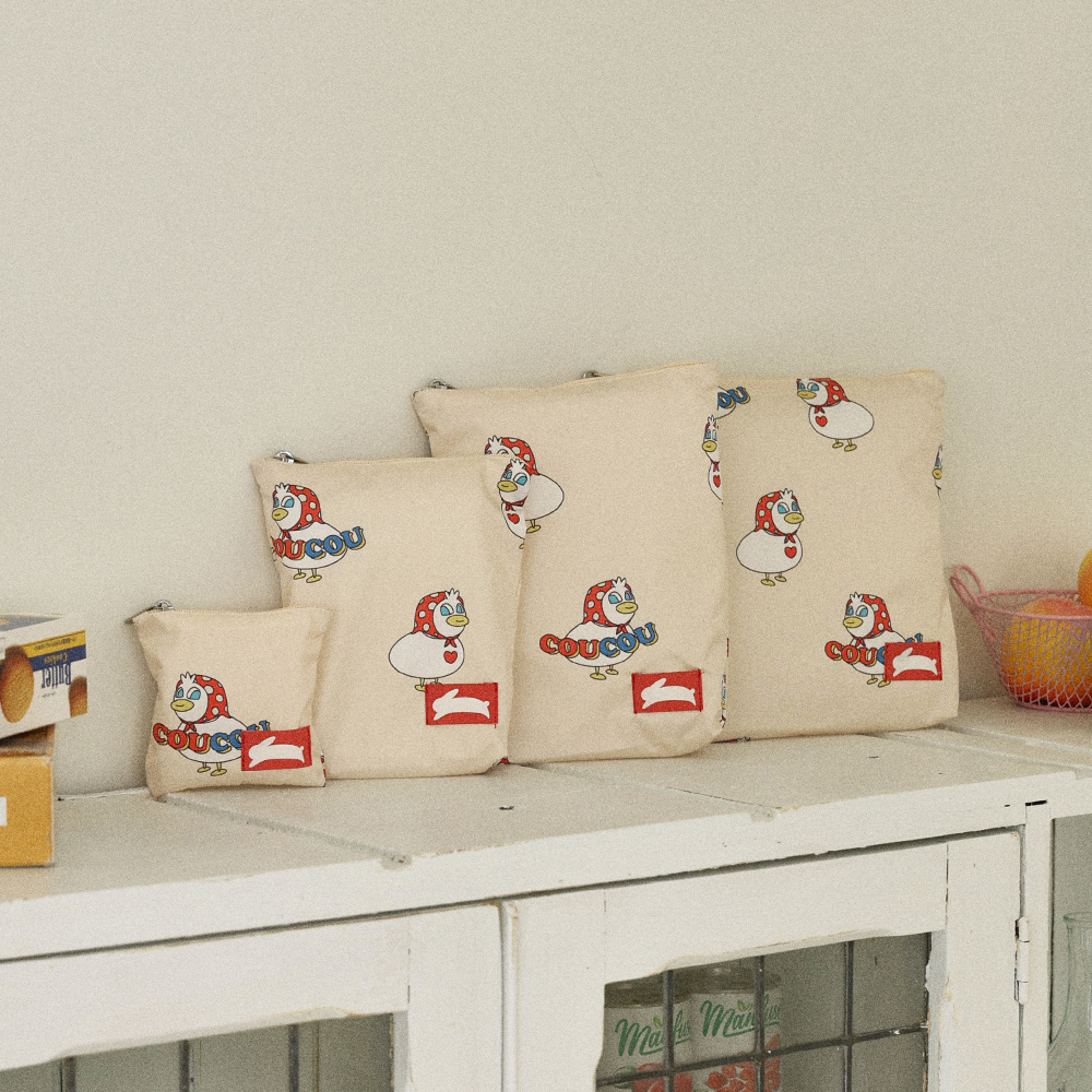 오우아스튜디오 어린이집 방수 파우치 준비물 가방 젤리앤캔디그린 4종 세트