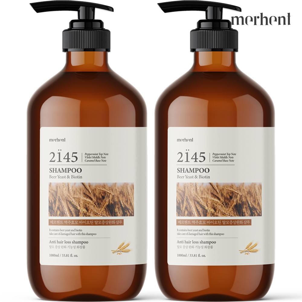 1+1 메르헨트 맥주효모 탈모 샴푸 1000ml 대용량 비오틴 두피 탈모증상완화 약산성