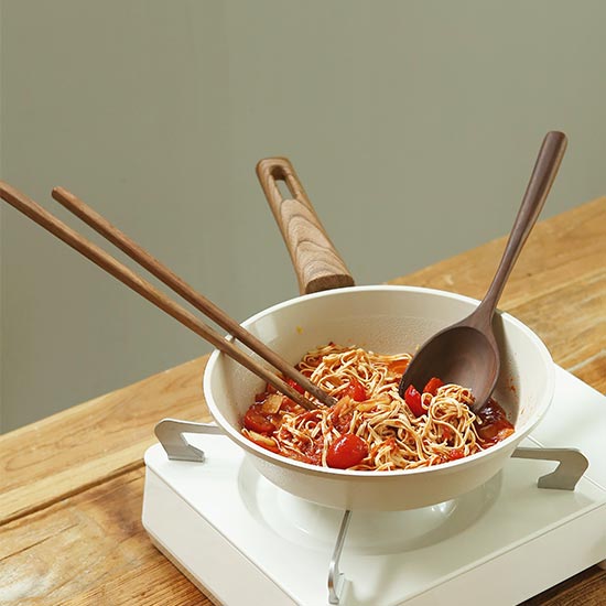 에라토 월넛 우드 나무 튀김 긴 젓가락