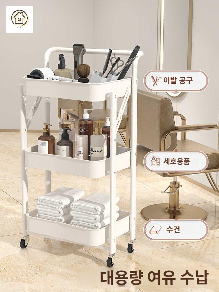 주방 접이식왜건 선반 카트 다용도 이동식 - 상세 이미지 3