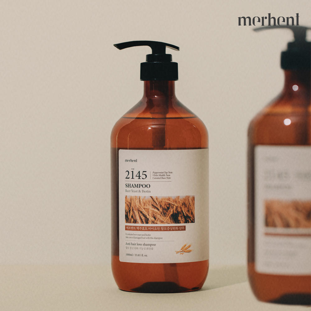 1+1 메르헨트 맥주효모 탈모 샴푸 1000ml 대용량 비오틴 두피 탈모증상완화 약산성