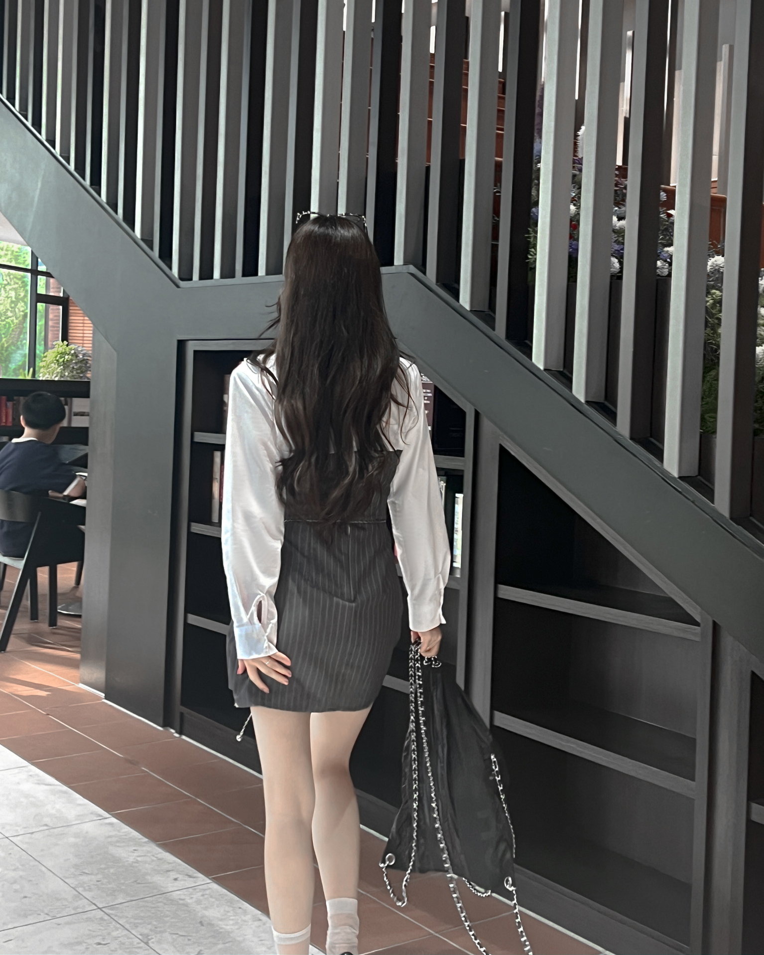 스트라이프셔츠원피스 셔츠형원피스 정장원피스 - 상세 이미지 4