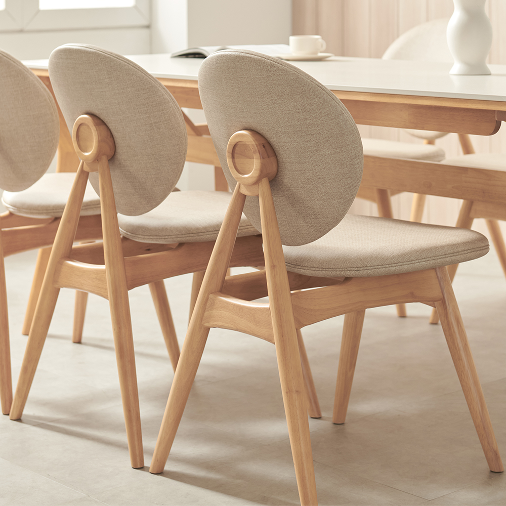 도버 고무나무 원목 디자인 체어 인테리어 카페 식탁 의자