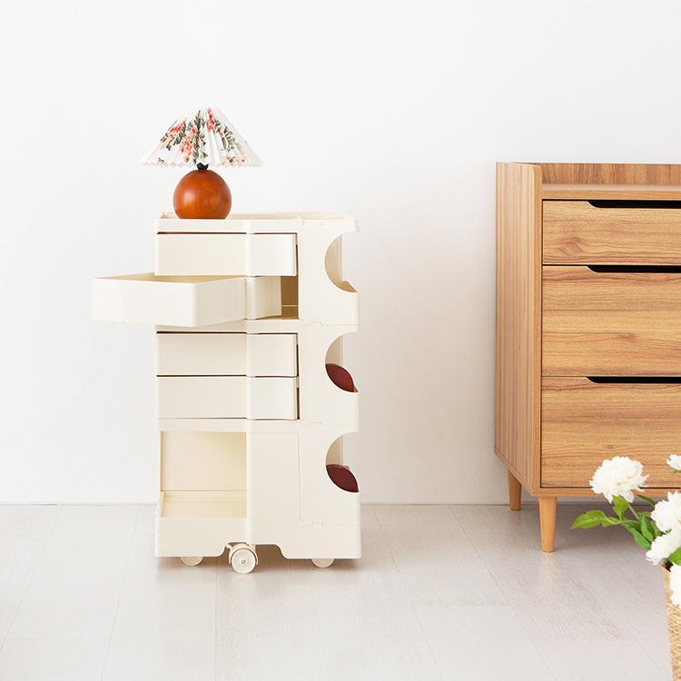 빙그리 회전서랍 트롤리 4단 크림 3962.9993