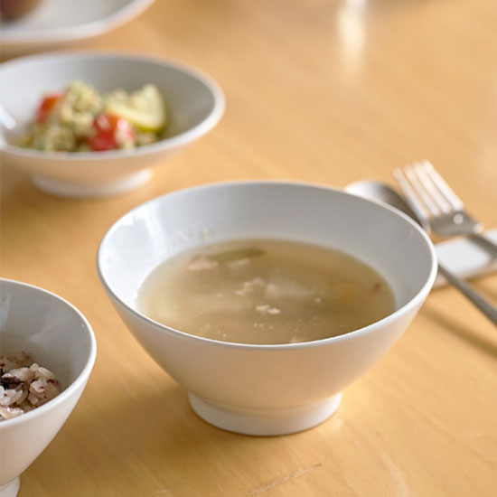 에라토 구름 국산 화이트 도자기 대접 국그릇 14cm