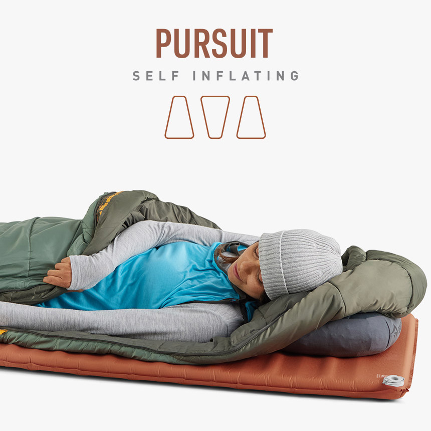 씨투써밋 퍼수트 와이드 사각 자충 에어 매트 LG, 5cm, 선셋오렌지