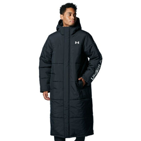 [해외]언더 아머 벤치 코트 UA 로고 롱 코트 1388242-001 UNDER ARMOUR보온 방한 겨울 따뜻한 패딩