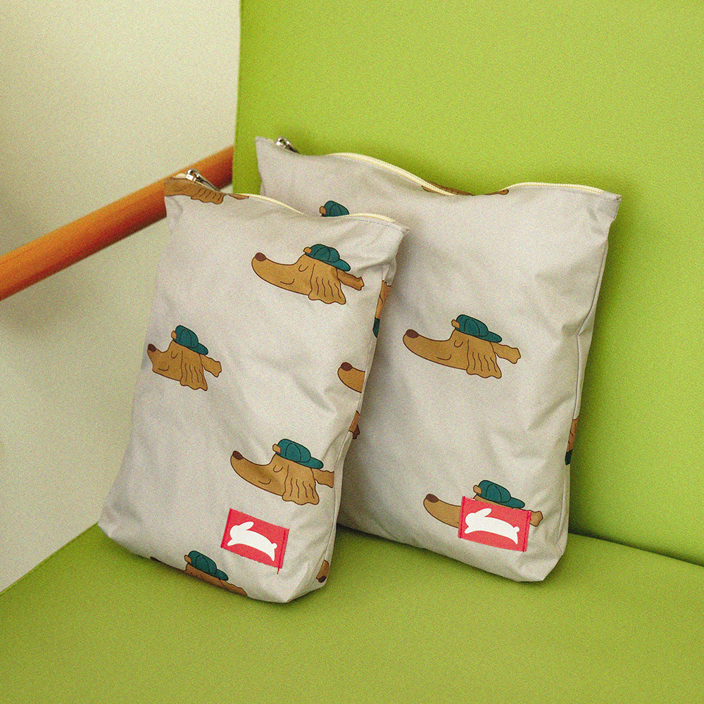 오우아스튜디오 어린이집 방수 파우치 준비물 가방 더비핑크 2종 세트