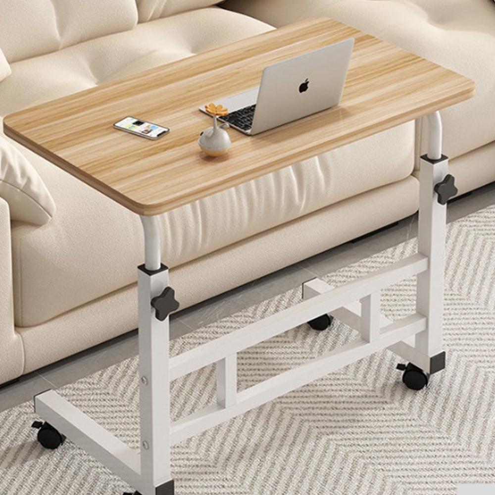 이동식 간이테이블 높이조절 침대옆테이블 철제 1인책상