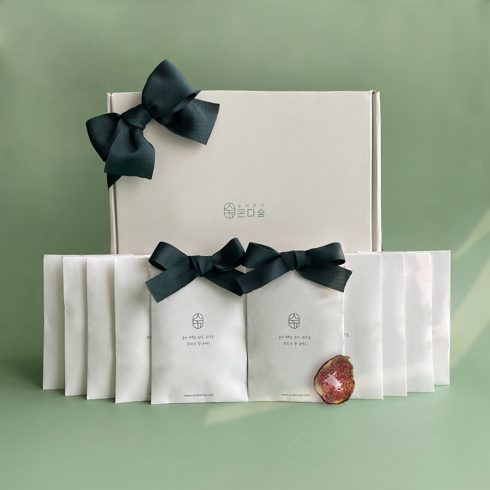 사쉐 고급 방향제 디퓨저 천연나무칩100% 집들이선물 고체 옷장 실내 화장실[7개]