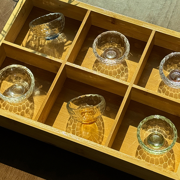 더큰솔 햇살 찻잔 보이차 공부차 쾌객배 다도 감성 유리잔 인생 술장 30ml