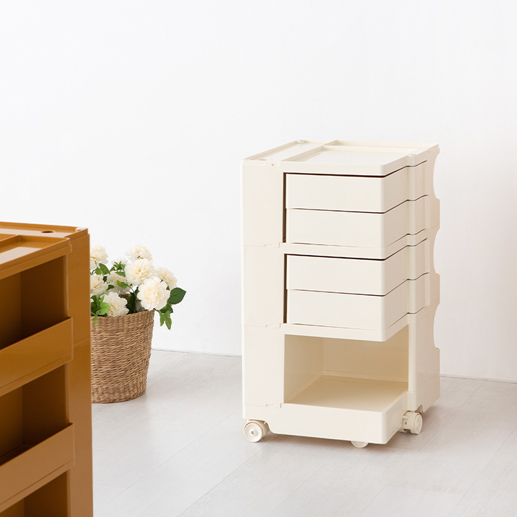 빙그리 회전서랍 트롤리 4단 크림 3962.9993