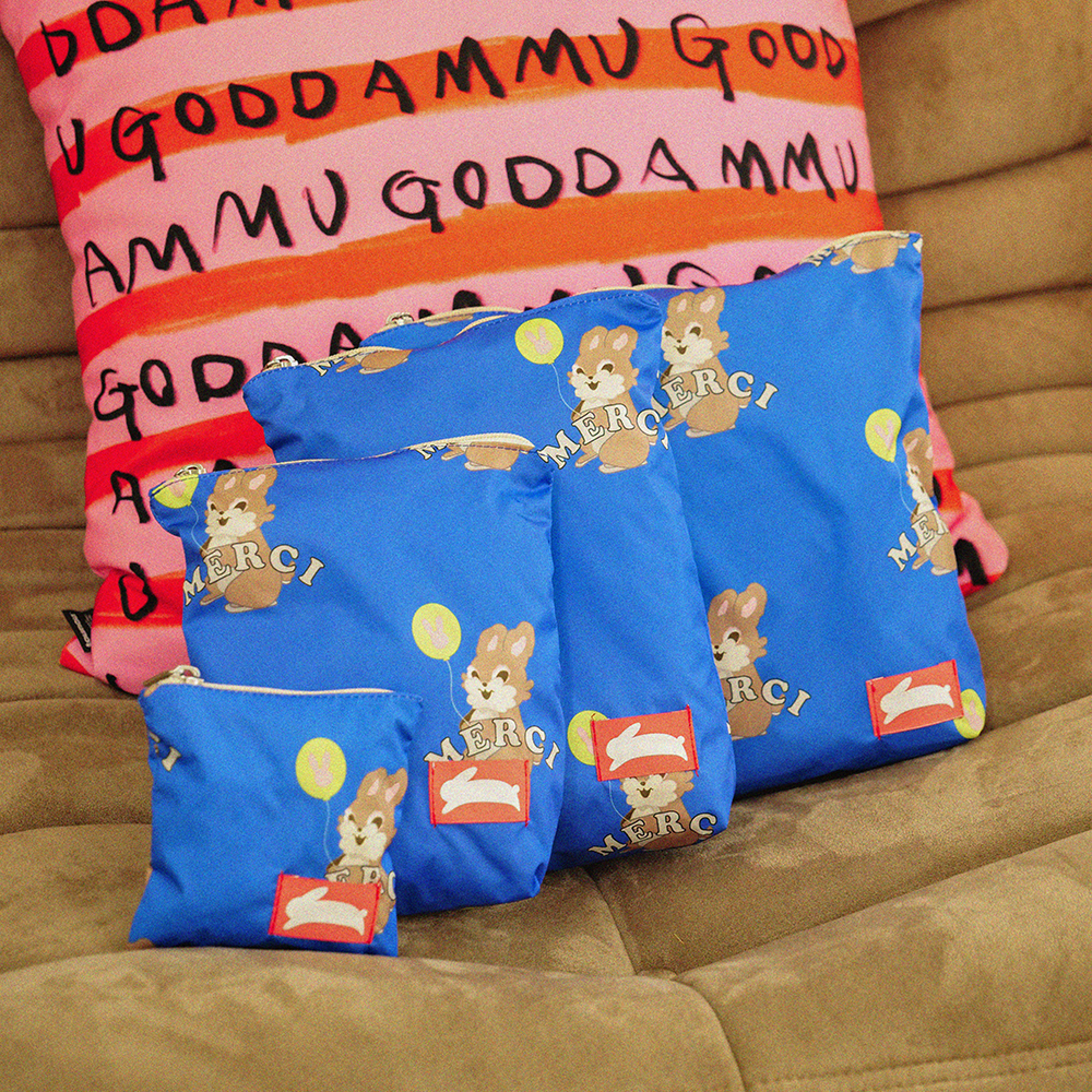 오우아스튜디오 어린이집 방수 파우치 준비물 가방 젤리앤캔디그린 4종 세트