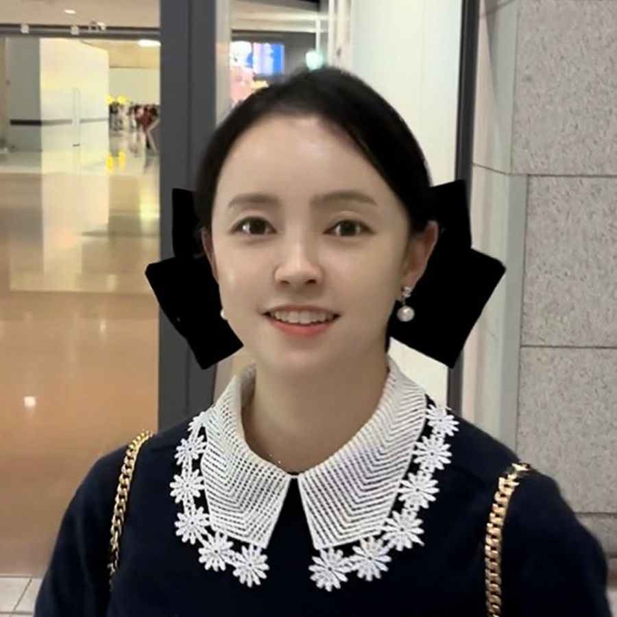 벨벳 왕리본핀 헤어 대왕 자동 머리 32cm 대형 빅사이즈 올림머리 반묶음 큰 머리삔 - 상세 이미지 3