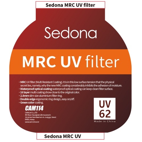 SEDONA MRC UV Filter 62mm