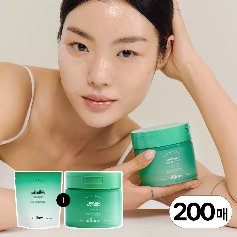 [100+100매] 에필로우 어성초 마데카소사이드 진정 토너패드 / 여드름 흔적 저자극 패드 200매, 1개 - 상세 이미지 2