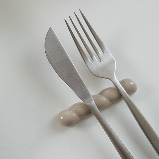 에라토 오블롱 무광 도자기 수저받침 1p 업소용 수저받침대 - 메인 이미지