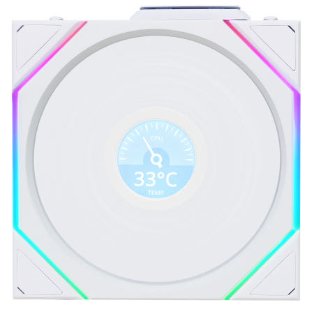 리안리 UNI FAN TL Wireless LCD 120 리버스 시스템 케이스 쿨러 (화이트)