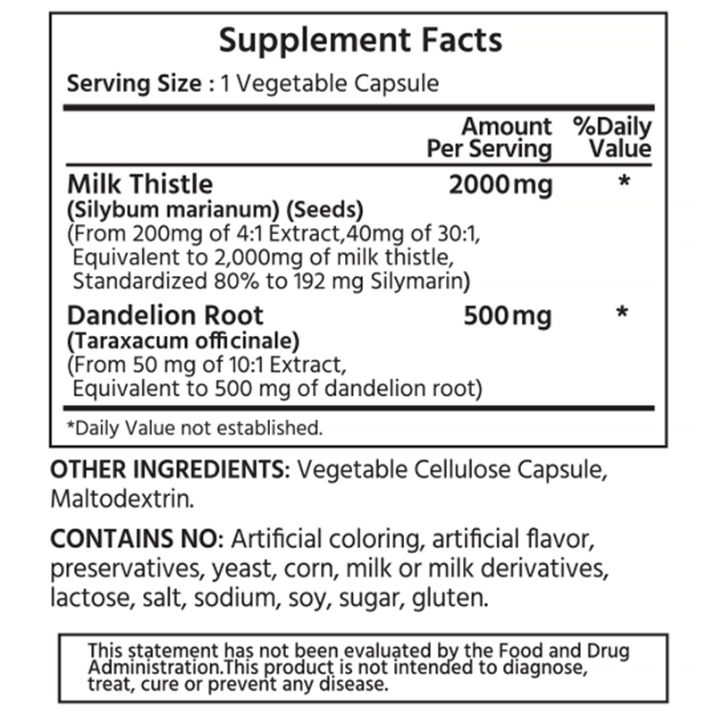 마이라이프내추럴스 밀크씨슬 2000mg 알약 60캡슐, 3개 - 상세 이미지 2