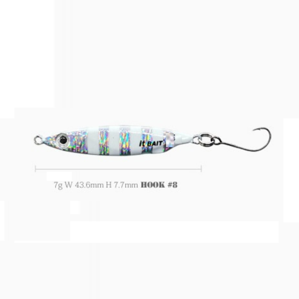잇베이트 리틀핀 마이크로 메탈지그 볼락메탈 01 크롬, 7g - 상세 이미지 2