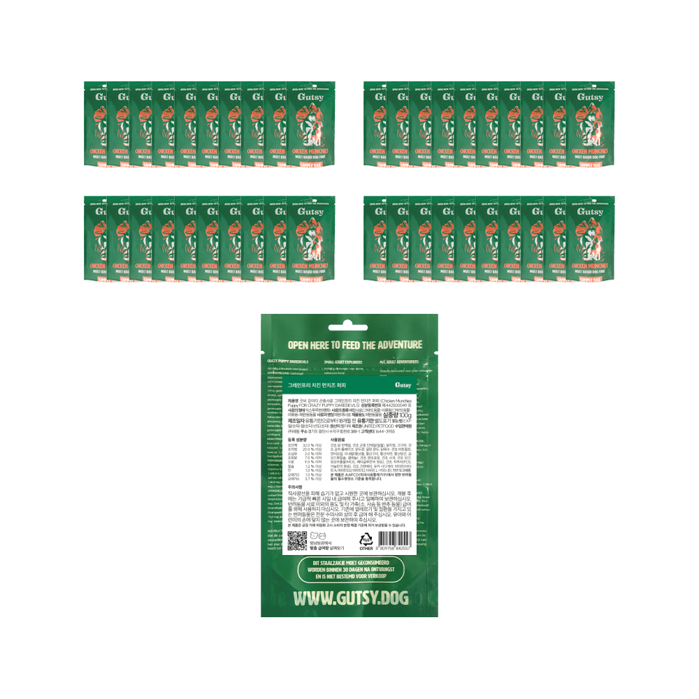 강아지사료대용량 굿씨 스몰 그레인프리 강아지사료 퍼피, 100g, 40개