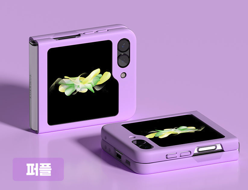 갤럭시 Z플립 슬림 하드 범퍼 핸드폰 케이스 핑크, 갤럭시Z 플립5 - 상세 이미지 3