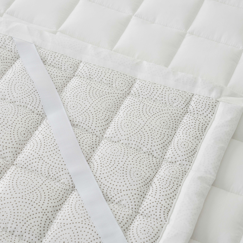 송화침장 알러지케어 먼지없는 논슬립 고정밴드 무지 침대패드