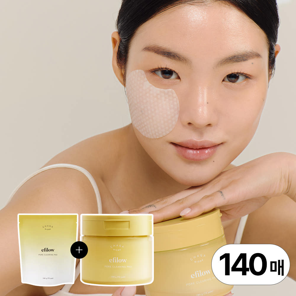 [70+70매] 에필로우 차가버섯 LHA 모공 각질 토너패드 / 저자극 피지케어 필링패드 140매, 1개 - 상세 이미지 2