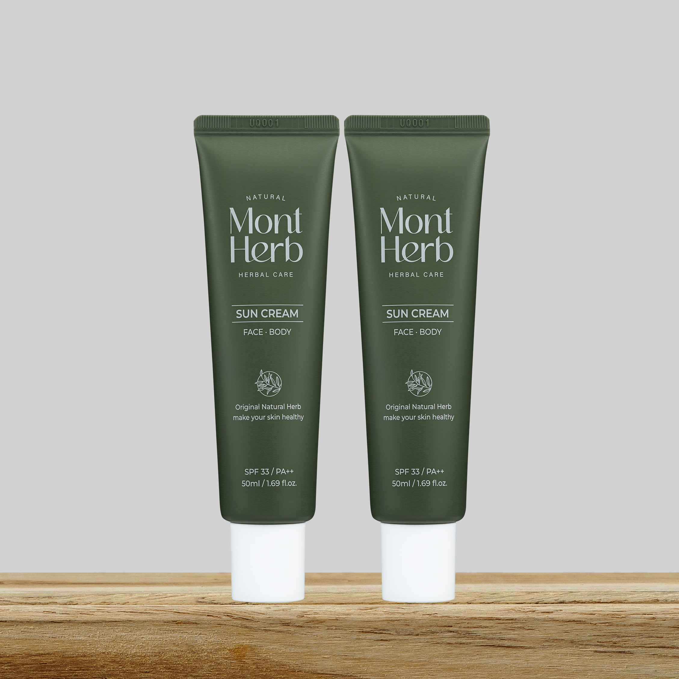 몽뜨허브 허브케어 선크림 50ml + 50ml / 무기자차 성분, 순하고 트러블 없는 선크림