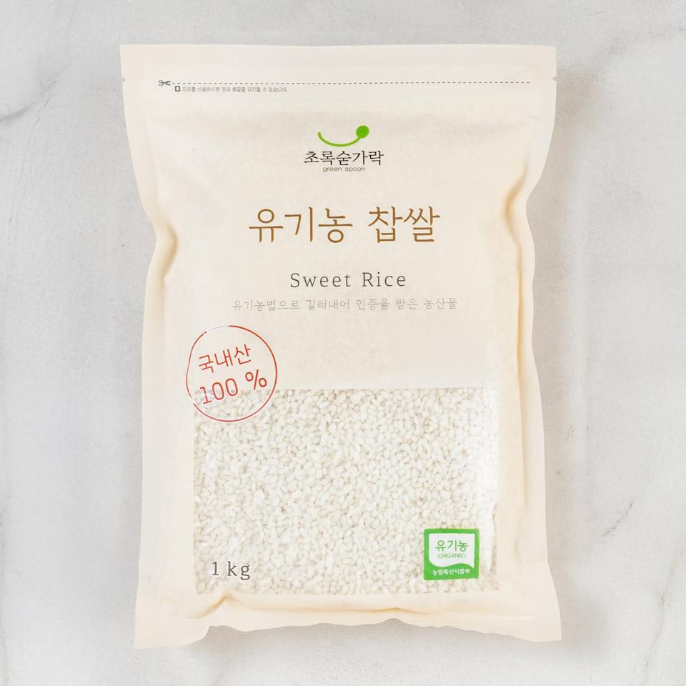 메가마트 유기농 찹쌀 1kg - 상품 이미지