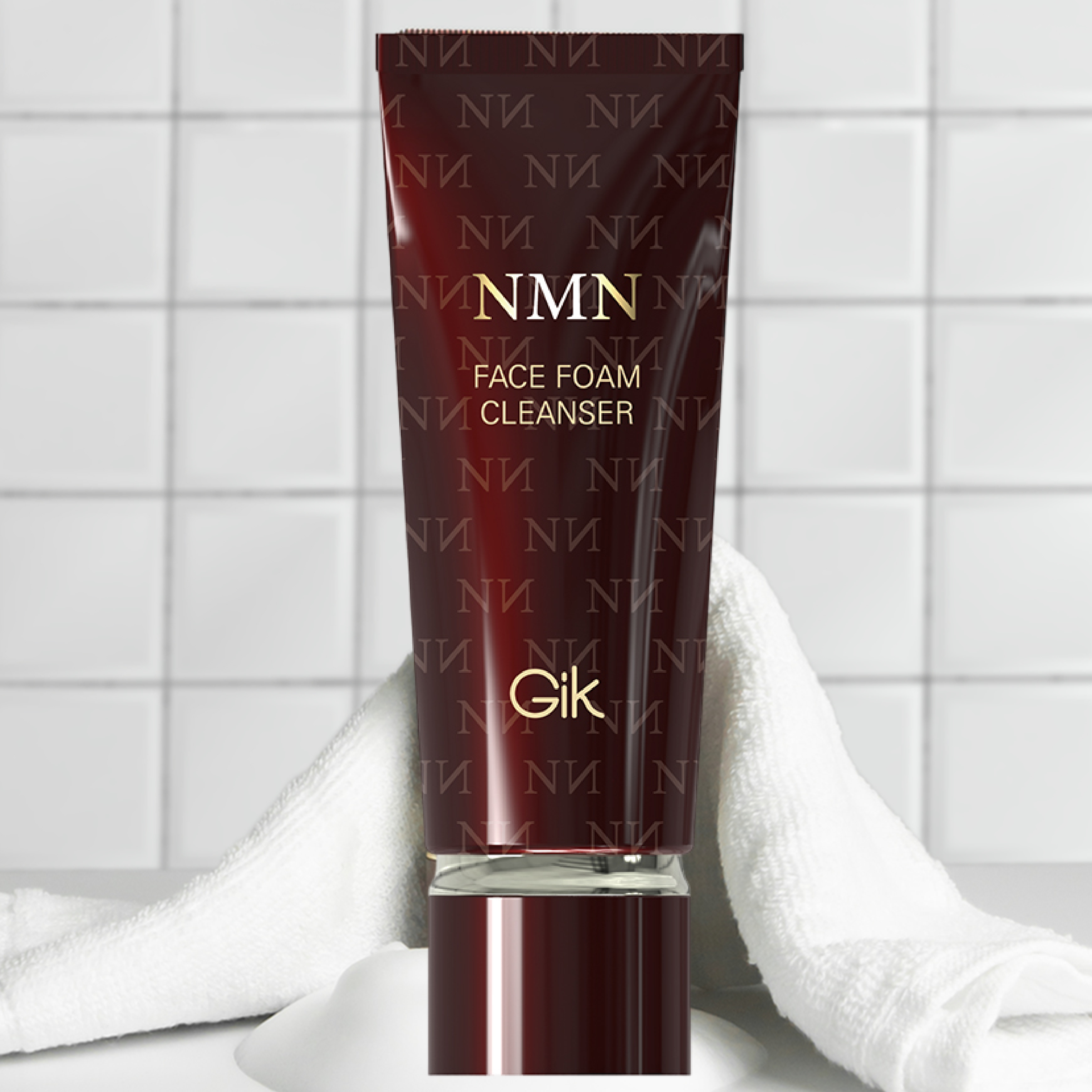GIK NMN 에디션 페이스 촉촉한 세안제 미백 모공 탄력 폼 클렌저 120ml - 상품 이미지