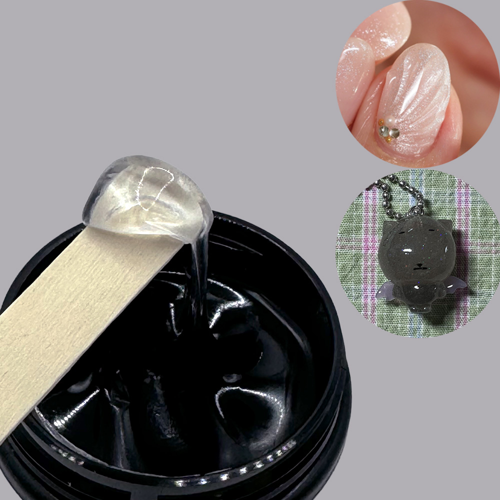 투명 UV 클레이 30g 투명 레진 점토 네일 아트 쪼물젤 말랑젤 엠보젤