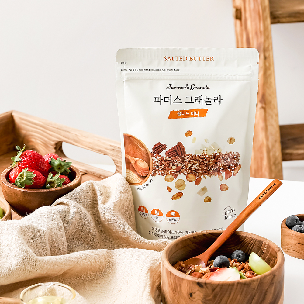 통곡물 솔티드버터 파머스그래놀라 무설탕 귀리 단백질 시리얼 - 상세 이미지 2