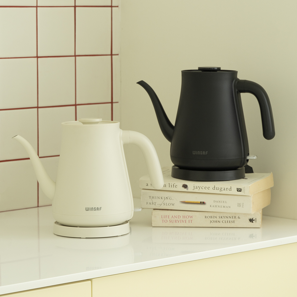 윈세프 핸드드립 전기포트 WTK-2112 스테인리스 무선 미니 주전자