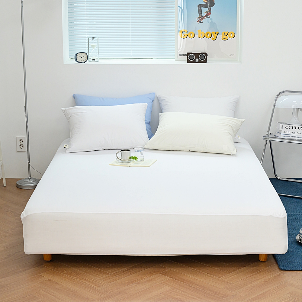 나라데코 호텔 침대 방수 매트리스커버 저소음 화이트 싱글