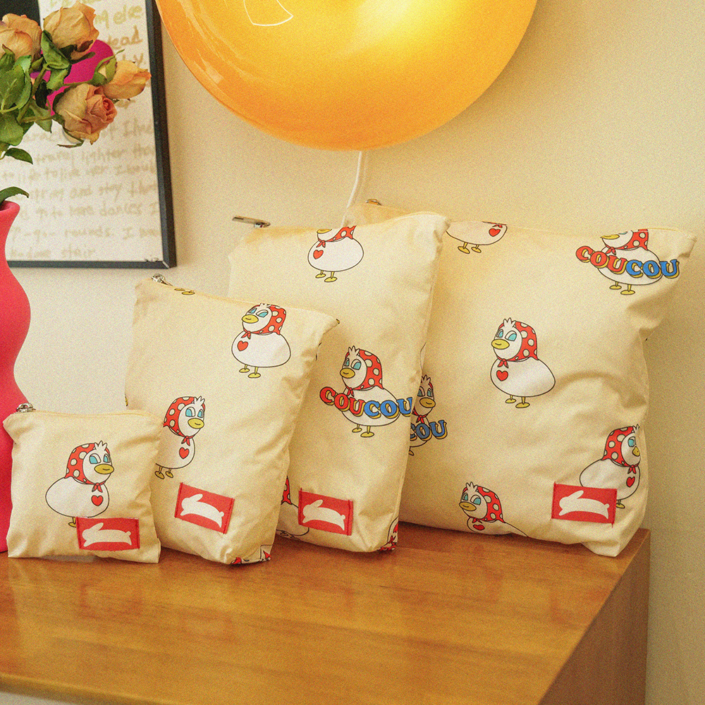 오우아스튜디오 어린이집 방수 파우치 준비물 가방 젤리앤캔디그린 4종 세트