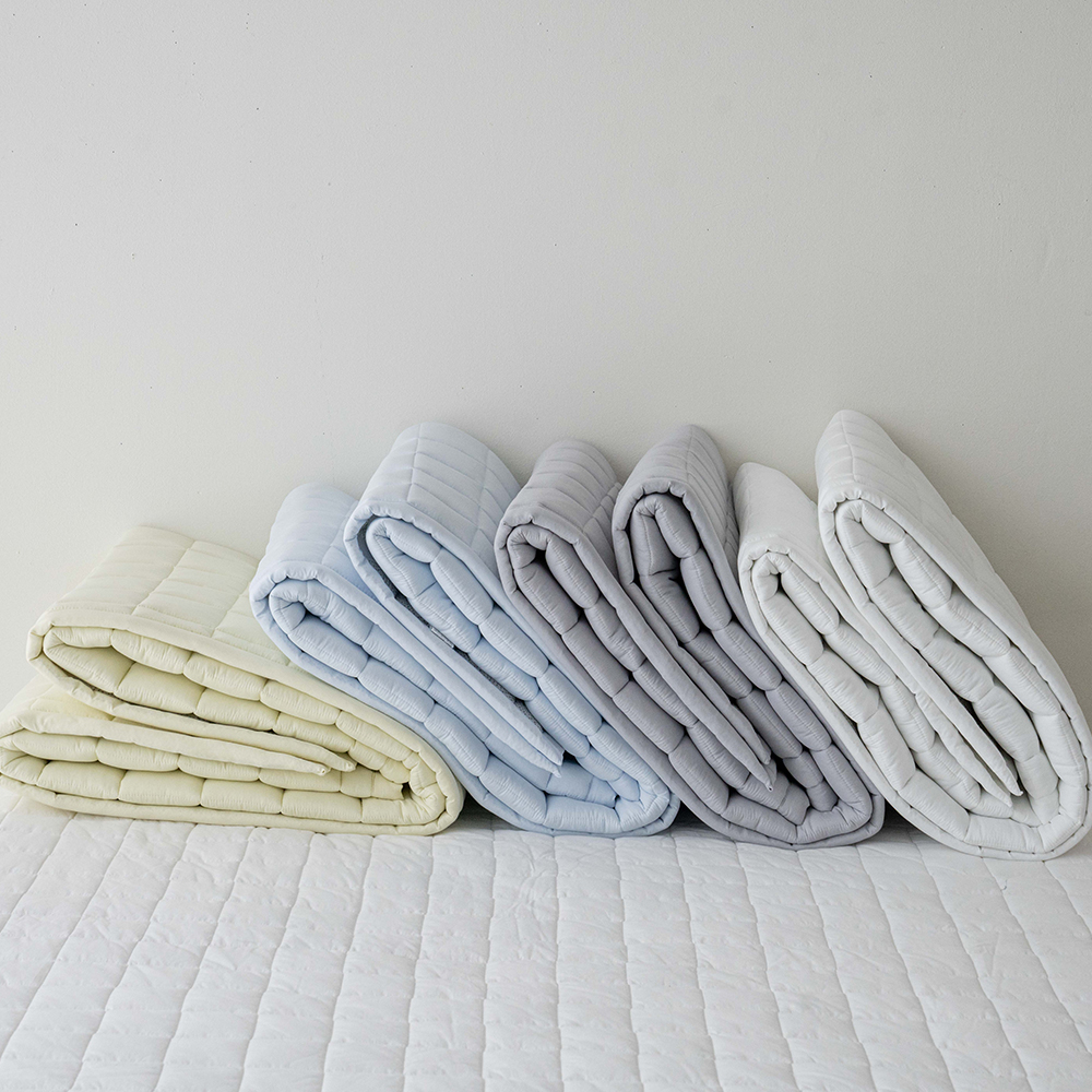 송화침장 알러지케어 먼지없는 논슬립 고정밴드 무지 침대패드