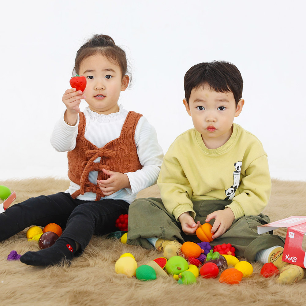 [캐스비] 말랑말랑한음식모형 과일20p 과일 야채가게 소프트음식 소꿉놀이 시장놀이 주방놀이 - 상세 이미지 2