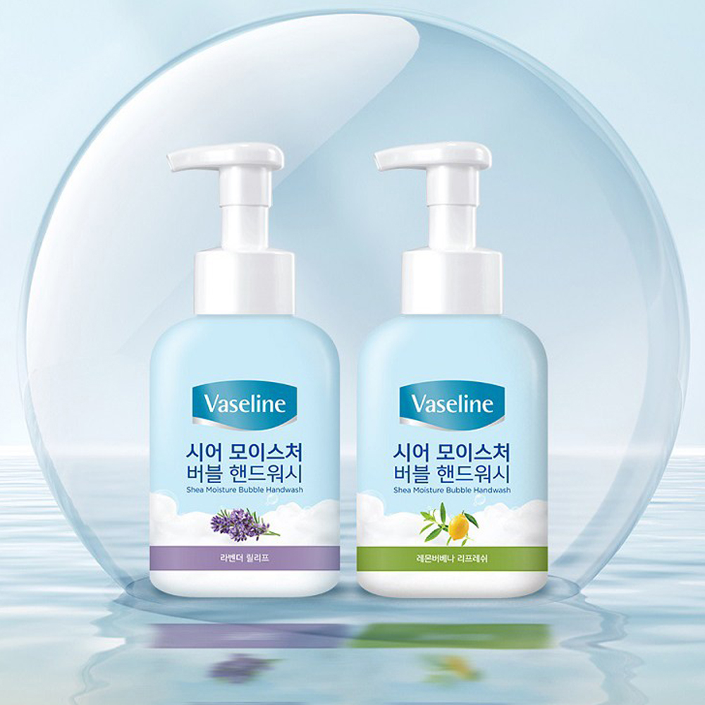 바세린 시어모이스처 라벤더 레몬버베나 핸드워시 용기 500ml 1개+1개 보습핸드워시 - 상품 이미지