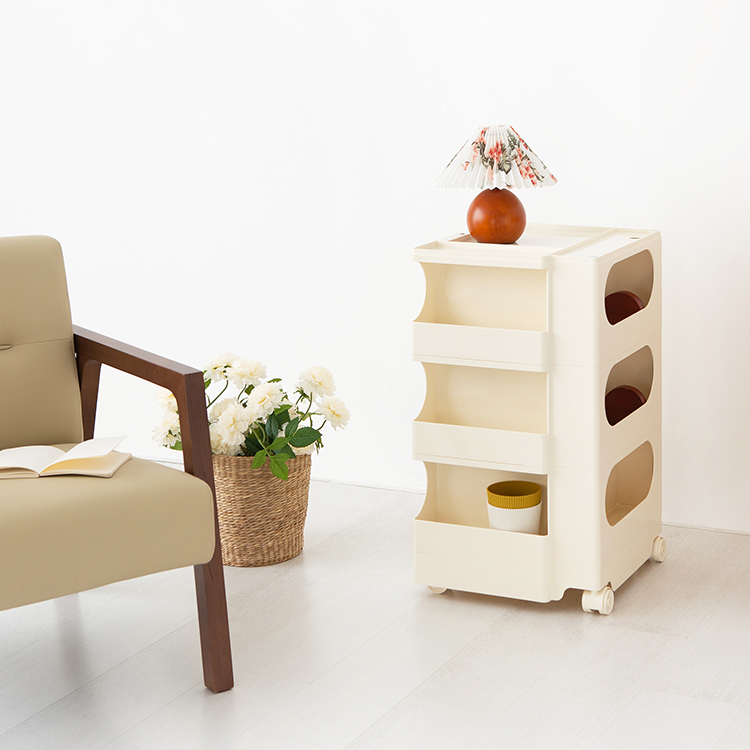 빙그리 회전서랍 트롤리 4단 크림 3962.9993