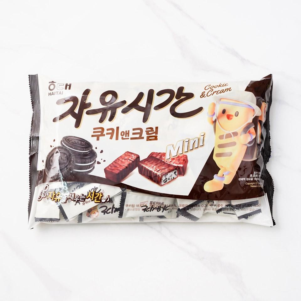 메가마트 해태 미니 자유시간 쿠키앤크림 408g - 상품 이미지