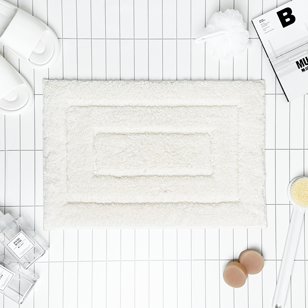 극세사 욕실 발매트 사각 주방 매트 화장실 현관 빨아쓰는 프리미엄 러그 60x40 - 상세 이미지 2