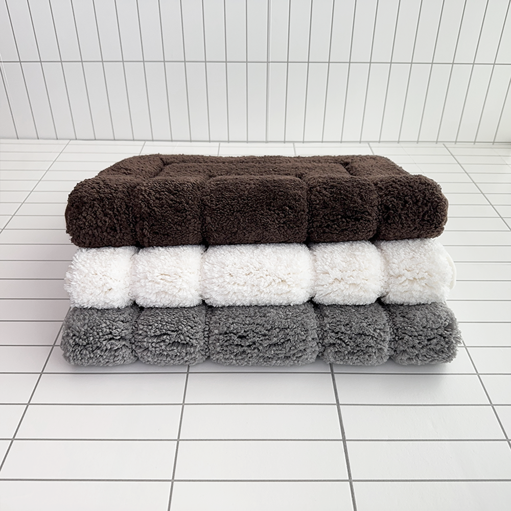 극세사 욕실 발매트 사각 주방 매트 화장실 현관 빨아쓰는 프리미엄 러그 60x40 - 상세 이미지 5